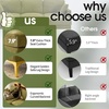 image:imageVINGLI 100 W U Shaped Couch with Ottoman 22 Deep Seat Comfortable Sectional Couches for Living Room 3 Seater Chenille Fabric Cloud Sofa for Apartment Small Spaces Bedroom GreenGreen