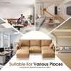 image:imageVINGLI 100 W U Shaped Couch with Ottoman 22 Deep Seat Comfortable Sectional Couches for Living Room 3 Seater Chenille Fabric Cloud Sofa for Apartment Small Spaces Bedroom GreenKhaki