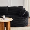 image:imageVINGLI 101 W Boneless Curved Sectional Sofa with Convertible Chaise Modular Cloud Couch for Living Room with Cozy Corduroy Fabric No Assembly Needed for Apartment Bedroom Small Spaces KhakiBlack