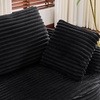 image:imageVINGLI 101 W Boneless Curved Sectional Sofa with Convertible Chaise Modular Cloud Couch for Living Room with Cozy Corduroy Fabric No Assembly Needed for Apartment Bedroom Small Spaces KhakiBlack
