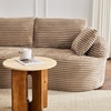 image:imageVINGLI 101 W Boneless Curved Sectional Sofa with Convertible Chaise Modular Cloud Couch for Living Room with Cozy Corduroy Fabric No Assembly Needed for Apartment Bedroom Small Spaces KhakiKhaki