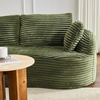 image:imageVINGLI 101 W Boneless Curved Sectional Sofa with Convertible Chaise Modular Cloud Couch for Living Room with Cozy Corduroy Fabric No Assembly Needed for Apartment Bedroom Small Spaces KhakiOlive Green