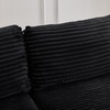 image:imageVINGLI 101 W Boneless Curved Sectional Sofa with Convertible Chaise Modular Cloud Couch for Living Room with Cozy Corduroy Fabric No Assembly Needed for Apartment Bedroom Small Spaces KhakiBlack