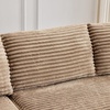 image:imageVINGLI 101 W Boneless Curved Sectional Sofa with Convertible Chaise Modular Cloud Couch for Living Room with Cozy Corduroy Fabric No Assembly Needed for Apartment Bedroom Small Spaces KhakiKhaki