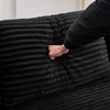 image:imageVINGLI 101 W Boneless Curved Sectional Sofa with Convertible Chaise Modular Cloud Couch for Living Room with Cozy Corduroy Fabric No Assembly Needed for Apartment Bedroom Small Spaces KhakiBlack