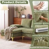 image:imageVINGLI 110 Sectional Couches for Living RoomU Shape Couch with Double Chaise 4Seat Sofa Set with Chenille Fabric for Home FurnitureOlive Green