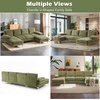 image:imageVINGLI 110 Sectional Couches for Living RoomU Shape Couch with Double Chaise 4Seat Sofa Set with Chenille Fabric for Home FurnitureOlive Green