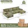 image:imageVINGLI 110 Sectional Couches for Living RoomU Shape Couch with Double Chaise 4Seat Sofa Set with Chenille Fabric for Home FurnitureOlive Green