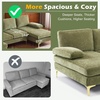 image:imageVINGLI 110 Sectional Couches for Living RoomU Shape Couch with Double Chaise 4Seat Sofa Set with Chenille Fabric for Home FurnitureOlive Green
