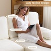 image:imageVINGLI 110 Sectional Couches for Living RoomU Shaped Couch with Double Chaise 4Seat Sofa Set with Chenille Fabric for Home FurnitureBlackChenillebeige