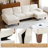 image:imageVINGLI 110 Sectional Couches for Living RoomU Shaped Couch with Double Chaise 4Seat Sofa Set with Chenille Fabric for Home FurnitureBlackChenillebeige