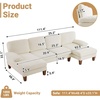 image:imageVINGLI 110 Sectional Couches for Living RoomU Shaped Couch with Double Chaise 4Seat Sofa Set with Chenille Fabric for Home FurnitureBlackChenillebeige