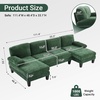 image:imageVINGLI 110 Sectional Couches for Living RoomU Shaped Couch with Double Chaise 4Seat Sofa Set with Chenille Fabric for Home FurnitureBlackChenilleforest Green