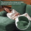 image:imageVINGLI 110 Sectional Couches for Living RoomU Shaped Couch with Double Chaise 4Seat Sofa Set with Chenille Fabric for Home FurnitureBlackChenilleforest Green