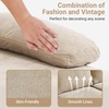 image:imageVINGLI 110 Sectional Couches for Living RoomU Shaped Couch with Double Chaise 4Seat Sofa Set with Chenille Fabric for Home FurnitureBlackChenillelight Khaki