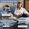 image:imageVINGLI 110 Sectional Couches for Living RoomU Shaped Couch with Double Chaise 4Seat Sofa Set with Chenille Fabric for Home FurnitureBlackChenilleocean Blue