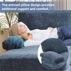 image:imageVINGLI 110 Sectional Couches for Living RoomU Shaped Couch with Double Chaise 4Seat Sofa Set with Chenille Fabric for Home FurnitureBlackChenilleocean Blue