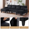image:imageVINGLI 110 Sectional Couches for Living RoomU Shaped Couch with Double Chaise 4Seat Sofa Set with Chenille Fabric for Home FurnitureBlackCorduroyblack