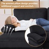 image:imageVINGLI 110 Sectional Couches for Living RoomU Shaped Couch with Double Chaise 4Seat Sofa Set with Chenille Fabric for Home FurnitureBlackCorduroyblack