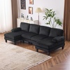 image:imageVINGLI 110 Sectional Couches for Living RoomU Shaped Couch with Double Chaise 4Seat Sofa Set with Chenille Fabric for Home FurnitureBlackCorduroyblack