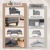 image:imageVINGLI 110 Sectional Couches for Living RoomU Shaped Couch with Double Chaise 4Seat Sofa Set with Chenille Fabric for Home FurnitureBlackCorduroydark Grey