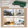 image:imageVINGLI 110 Sectional Couches for Living RoomU Shaped Couch with Double Chaise 4Seat Sofa Set with Chenille Fabric for Home FurnitureBlackCorduroydark Green