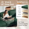 image:imageVINGLI 110 Sectional Couches for Living RoomU Shaped Couch with Double Chaise 4Seat Sofa Set with Chenille Fabric for Home FurnitureBlackCorduroydark Green