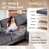 image:imageVINGLI 110 Sectional Couches for Living RoomU Shaped Couch with Double Chaise 4Seat Sofa Set with Chenille Fabric for Home FurnitureBlackCorduroydark Grey