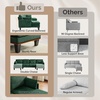 image:imageVINGLI 110 Sectional Couches for Living RoomU Shaped Couch with Double Chaise 4Seat Sofa Set with Chenille Fabric for Home FurnitureBlackCorduroydark Green