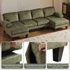 image:imageVINGLI 110 Sectional Couches for Living RoomU Shaped Couch with Double Chaise 4Seat Sofa Set with Chenille Fabric for Home FurnitureBlackCorduroygreen