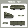 image:imageVINGLI 110 Sectional Couches for Living RoomU Shaped Couch with Double Chaise 4Seat Sofa Set with Chenille Fabric for Home FurnitureBlackCorduroygreen