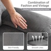 image:imageVINGLI 110 Sectional Couches for Living RoomU Shaped Couch with Double Chaise 4Seat Sofa Set with Chenille Fabric for Home FurnitureBlackCorduroygrey