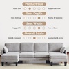 image:imageVINGLI 110 Sectional Couches for Living RoomU Shaped Couch with Double Chaise 4Seat Sofa Set with Chenille Fabric for Home FurnitureBlackCorduroylight Grey