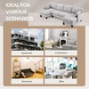 image:imageVINGLI 110 Sectional Couches for Living RoomU Shaped Couch with Double Chaise 4Seat Sofa Set with Chenille Fabric for Home FurnitureBlackCorduroylight Grey