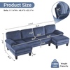 image:imageVINGLI 110 Sectional Couches for Living RoomU Shaped Couch with Double Chaise 4Seat Sofa Set with Chenille Fabric for Home FurnitureBlackCorduroyocean Blue