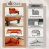 image:imageVINGLI 110 Sectional Couches for Living RoomU Shaped Couch with Double Chaise 4Seat Sofa Set with Chenille Fabric for Home FurnitureBlackCorduroyorange
