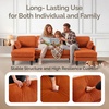 image:imageVINGLI 110 Sectional Couches for Living RoomU Shaped Couch with Double Chaise 4Seat Sofa Set with Chenille Fabric for Home FurnitureBlackCorduroyorange