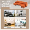 image:imageVINGLI 110 Sectional Couches for Living RoomU Shaped Couch with Double Chaise 4Seat Sofa Set with Chenille Fabric for Home FurnitureBlackCorduroyorange