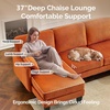 image:imageVINGLI 110 Sectional Couches for Living RoomU Shaped Couch with Double Chaise 4Seat Sofa Set with Chenille Fabric for Home FurnitureBlackCorduroyorange