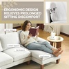 image:imageVINGLI 110 UShaped Sectional Couch with Two Chaise Affordable Small Sofa with 4 Seats Chenille Fabric Comfy Couches for Living Room BlueChenillebeige