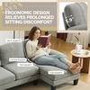 image:imageVINGLI 110 UShaped Sectional Couch with Two Chaise Affordable Small Sofa with 4 Seats Chenille Fabric Comfy Couches for Living Room BlueChenilleblue
