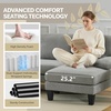 image:imageVINGLI 110 UShaped Sectional Couch with Two Chaise Affordable Small Sofa with 4 Seats Chenille Fabric Comfy Couches for Living Room BlueChenilleblue