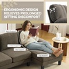 image:imageVINGLI 110 UShaped Sectional Couch with Two Chaise Affordable Small Sofa with 4 Seats Chenille Fabric Comfy Couches for Living Room BlueChenilledark Brown