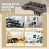 image:imageVINGLI 110 UShaped Sectional Couch with Two Chaise Affordable Small Sofa with 4 Seats Chenille Fabric Comfy Couches for Living Room BlueChenilledark Brown