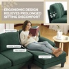 image:imageVINGLI 110 UShaped Sectional Couch with Two Chaise Affordable Small Sofa with 4 Seats Chenille Fabric Comfy Couches for Living Room BlueChenilledark Green