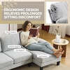 image:imageVINGLI 110 UShaped Sectional Couch with Two Chaise Affordable Small Sofa with 4 Seats Chenille Fabric Comfy Couches for Living Room BlueChenillelight Grey
