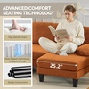 image:imageVINGLI 110 UShaped Sectional Couch with Two Chaise Affordable Small Sofa with 4 Seats Chenille Fabric Comfy Couches for Living Room BlueChenilleorange
