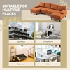 image:imageVINGLI 110 UShaped Sectional Couch with Two Chaise Affordable Small Sofa with 4 Seats Chenille Fabric Comfy Couches for Living Room BlueChenilleorange