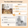 image:imageVINGLI 256 Extra Wide Criss Cross Nursery Rocking ChairCute Curved 115 Reclining Armless GliderTeddy Small Rocker wPillow amp Solid Wood for IndoorBedroom Living RoomTeddy FleeceBlush PinkTeddywhite