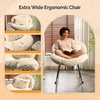 image:imageVINGLI 256 Extra Wide Criss Cross Nursery Rocking ChairCute Curved 115 Reclining Armless GliderTeddy Small Rocker wPillow amp Solid Wood for IndoorBedroom Living RoomTeddy FleeceBlush PinkFluffysandy Beige